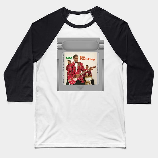 Bo Diddley Game Cartridge Baseball T-Shirt by PopCarts